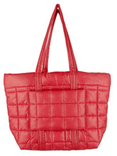 Michael Kors Women's Stirling Quilted Large Puffy Tote Bag Crimson - Red